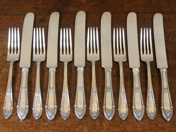 Antique R Wallace And Sons Sterling Silver Flatware 6 Knife