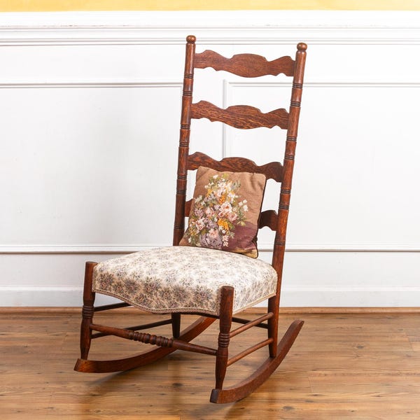 Antique Spindle Back Rocking Chair - Etsy