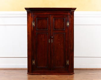 61234EC: CRAFTIQUE Solid Mahogany Corner Cabinet - Etsy