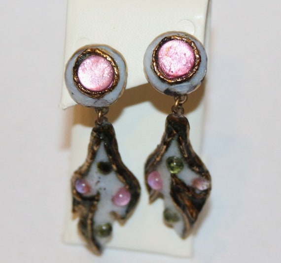 Vintage French Designer Andree Bazot Clip Earring… - image 7