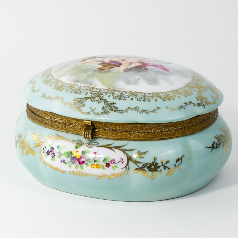 Porcelain Powder Box - Etsy