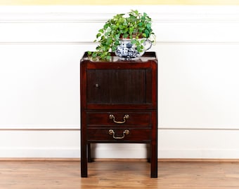 Antique English Mahogany Tray Top Commode George III Late 18th Century