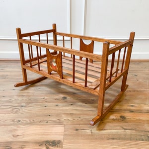 Heirloom Quality Knotty Pine Doll Cradle. Made in America - Little Colorado