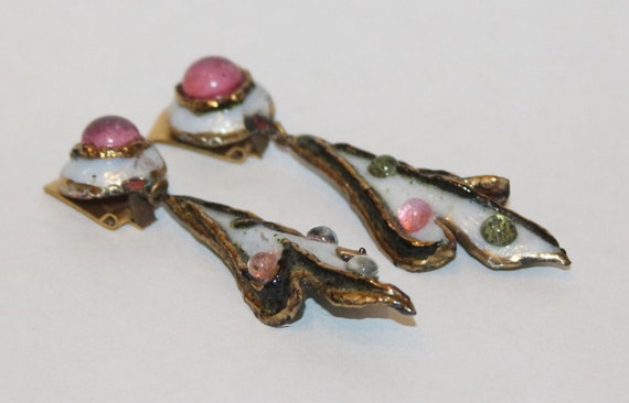 Vintage French Designer Andree Bazot Clip Earring… - image 3