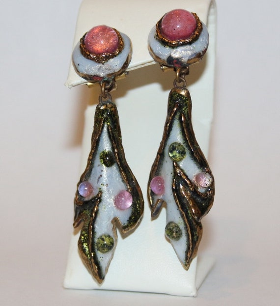 Vintage French Designer Andree Bazot Clip Earring… - image 8