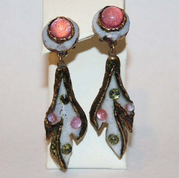 Vintage French Designer Andree Bazot Clip Earring… - image 2