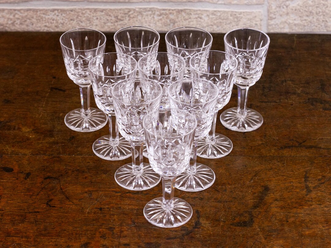 Vintage Set of 10 Cut Crystal Aperitif Glasses. Isabel Pattern ...