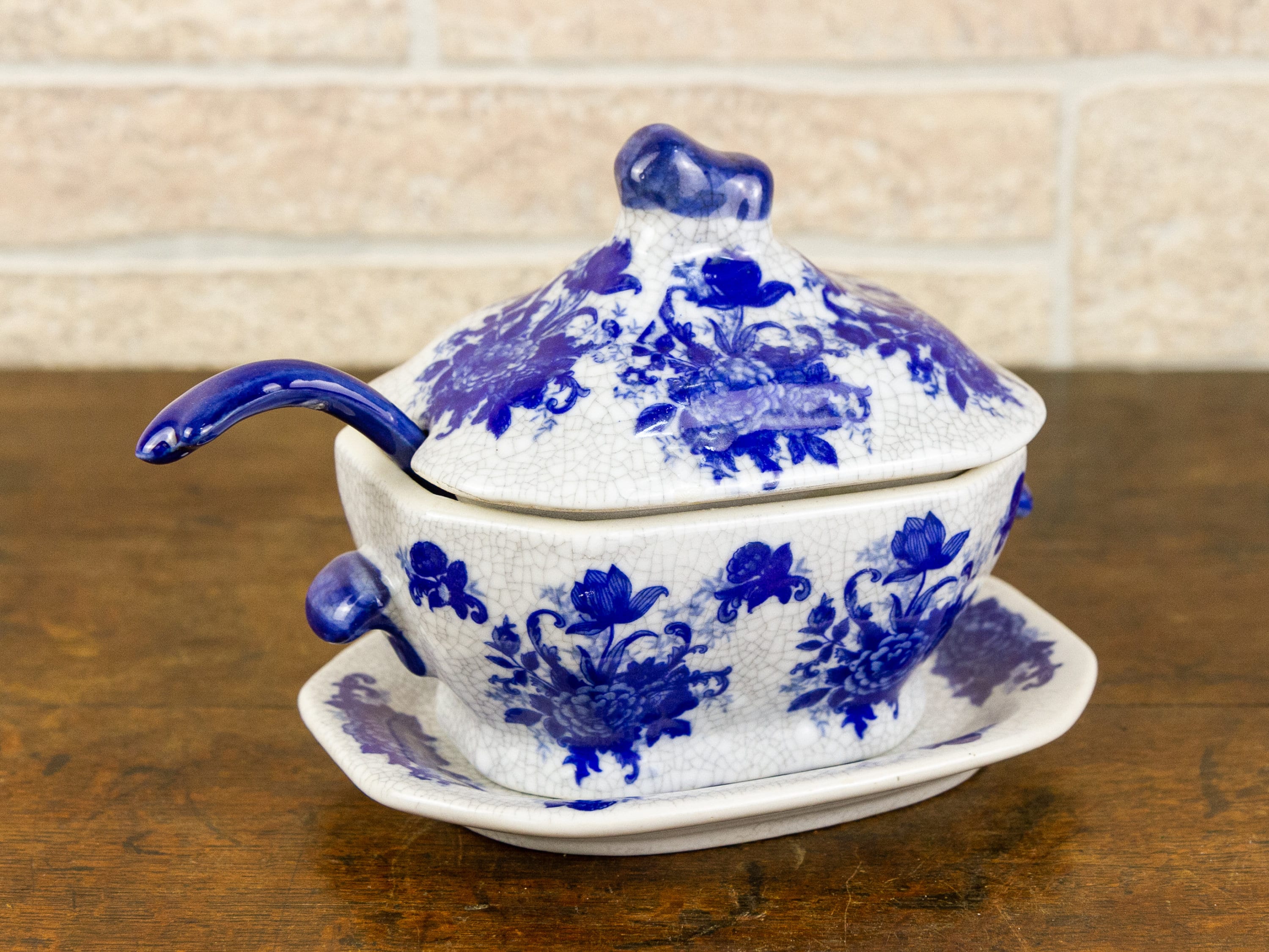 Vintage Flow Blue Sauce Tureen With Under Plate and Ladle. - Etsy