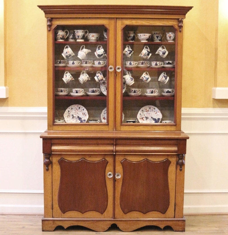 Antique China Cabinet Mahogany Oak Welsh Dresser Hutch Etsy