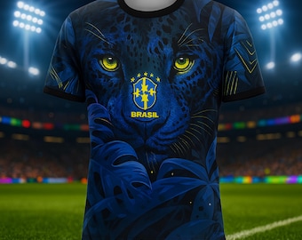 Kids Brazil Concept Football Jersey – Boys’ Football Set (Shirt + Shorts) for Training, Matches, Outdoor Play, and Everyday Sportswear