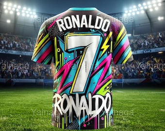 Camiseta de fútbol infantil Ronaldo #7 Portugal 2024/2025: Camiseta juvenil para niños y niñas, ideal como regalo para el día del partido.