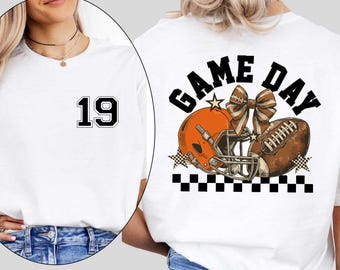 Customized Football Shirt - Football Mom Shirt- Your Number Football Shirt - Sports Mom Shirt - Game Day Shirt - Football Season Shirt