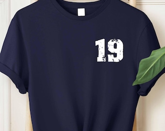 Custom Game Day Number Shirt – Personalized Football Jersey Tee, Sports Team Number Shirt, Custom School Spirit Shirt