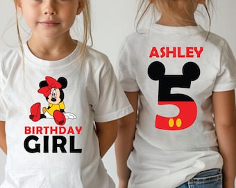 Custom Birthday Girl Shirt, Disney Birthday Girl Shirt, Minnie Birthday Shirt, Disney Vacation Shirt, Gift For Birthday, Cute Birthday Tee