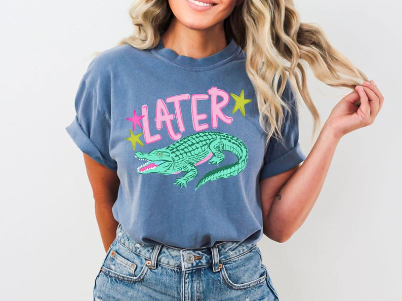 Comfort Colors Funny Later Gator Shirt , After While Crocodile Shirt, Coastal Summer Graphic Tee, Women and Girl Shirt bild 7