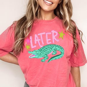 Comfort Colors Funny Later Gator Shirt , After While Crocodile Shirt, Coastal Summer Graphic Tee, Women and Girl Shirt bild 6