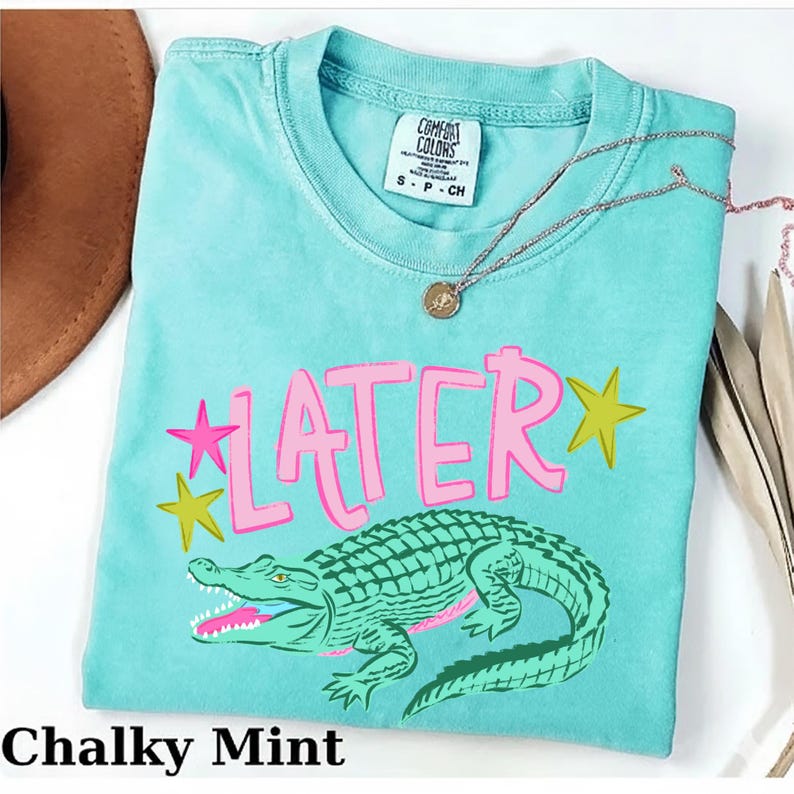 Comfort Colors Funny Later Gator Shirt , After While Crocodile Shirt, Coastal Summer Graphic Tee, Women and Girl Shirt bild 3