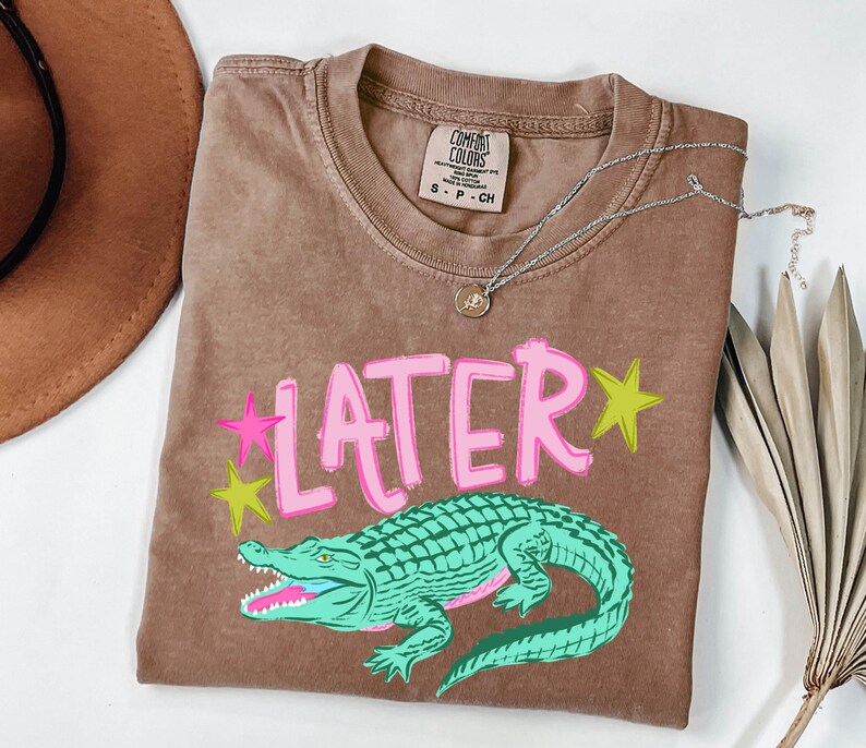 Comfort Colors Funny Later Gator Shirt , After While Crocodile Shirt, Coastal Summer Graphic Tee, Women and Girl Shirt bild 5