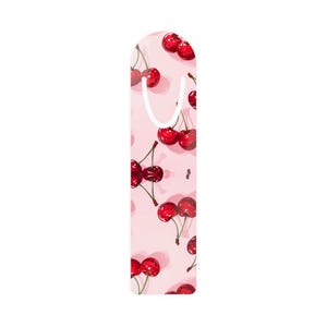 Cherry Blossom Bookmark, Cute Cherry Design, Book Lover Gift, Reading Accessory, Stationery, Gift for Him or Her