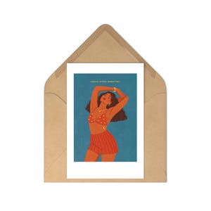 Beijada pelo sol, indomável, inesquecível - Cartão postal