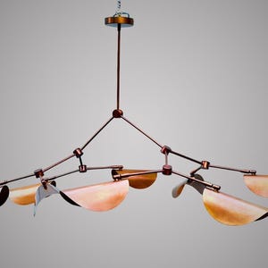 Brushed Brass Sputnik Chandelier: Mid-Century Modern 8-Arm Ceiling Light