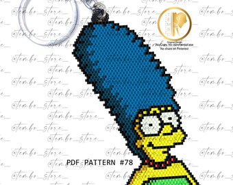 PDF-Muster Miyuki Marge Simpsons Schlüsselanhänger, Die Simpsons Miyuki
