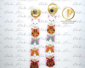 PDF-Muster KATZENOHRRINGE, Katzenohrringe Miyuki, Katzen Miyuki, Haustier Miyuki