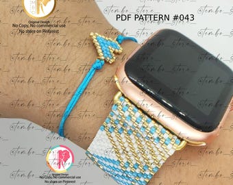 PDF PATTERN Apple watch Band miyuki, smart watch Band, Band watch Miyuki, Band smart watch beads