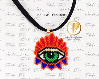 Muster Schutzauge Halskette oder Armbänder, Muster Auge, Ojo Protector Miyuki