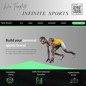 Editable Sports WIX Website Templates for Coaches & Teams – WIX Compatible – Digital Download