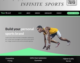 Editable Sports WIX Website Templates for Coaches & Teams – WIX Compatible – Digital Download