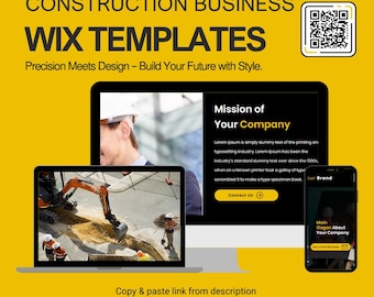 Sjabloon Wix Construction-website: mobielvriendelijk ontwerp voor bouwers