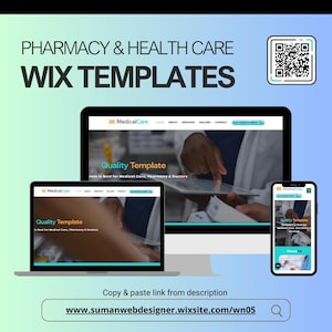 Wix Pharmacy Website Template | Wix Medical & Healthcare Design | Mobile-Friendly Wix Doctor Site Layout