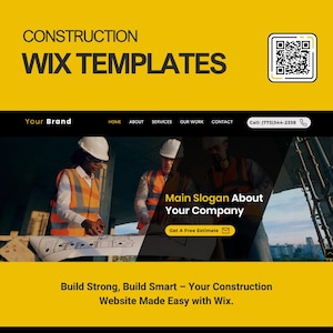 Wix Construction Template – Wix Business Website Design for Builders – Mobile-Friendly Wix Site for Contractors