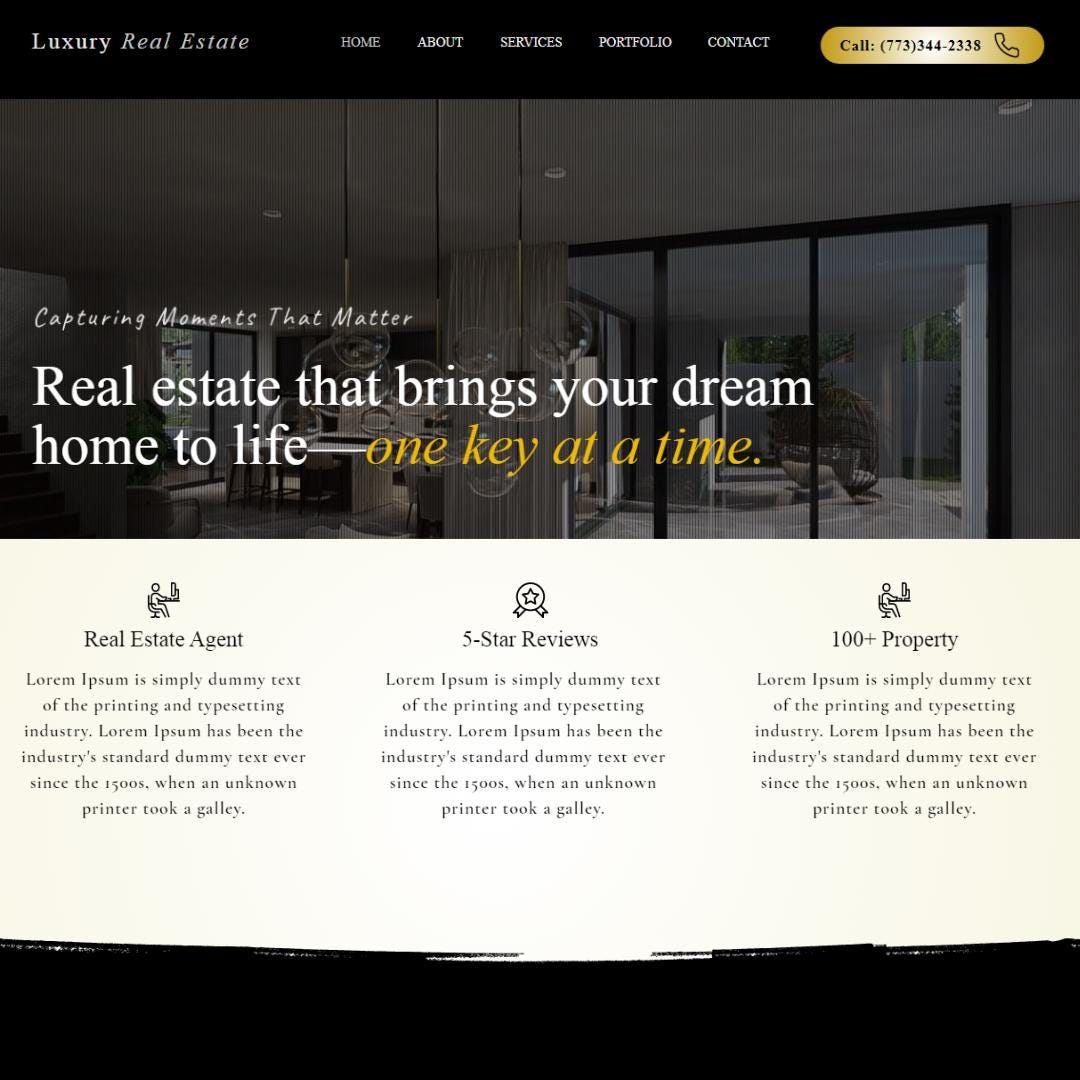 Luxury Real Estate Wix Website Template Elegant Design for Realtors Etsy