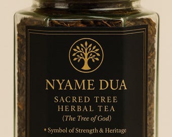Nyame Dua Herbal Tea: Authentic Ghanaian Bark Tea (6 oz Jar and 10 oz Jar)
