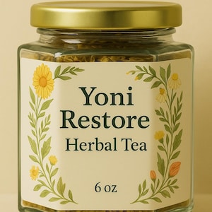Yoni Restore Tea – Herbal Self-Care Blend | Caffeine-Free Botanical Ritual