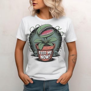 Little shop of horrors Png, Feed me now, Digital download for POD work, Tranparents file