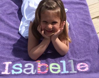 personalized baby beach towel