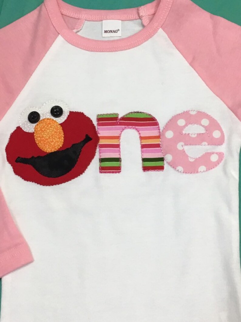 Embroidered ELMO Its My Third Birthday Turning 3 Toddler T-Shirt Unisex