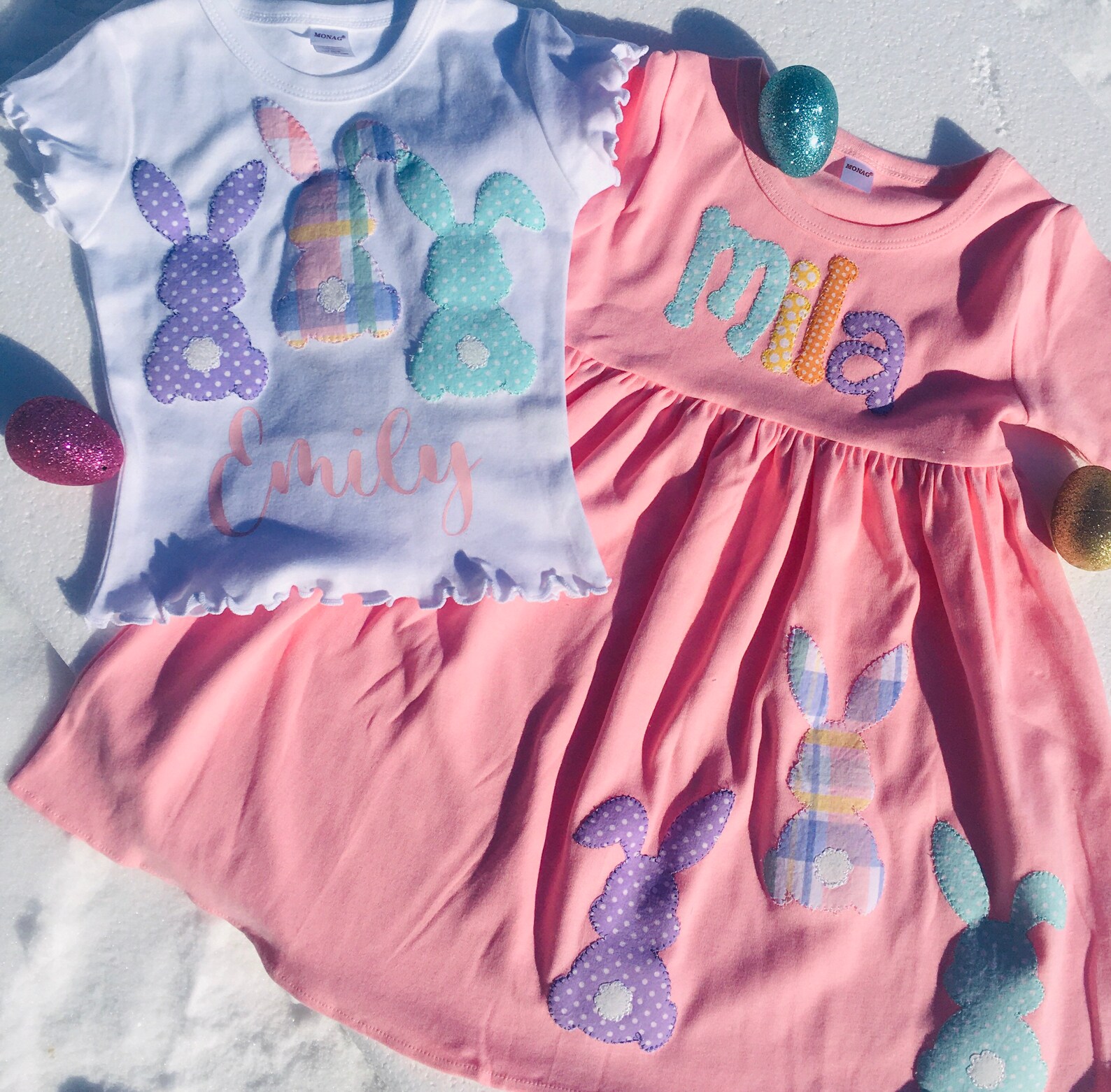 Girls Easter Bunny Dress Easter Dress Girls Personalized Etsy