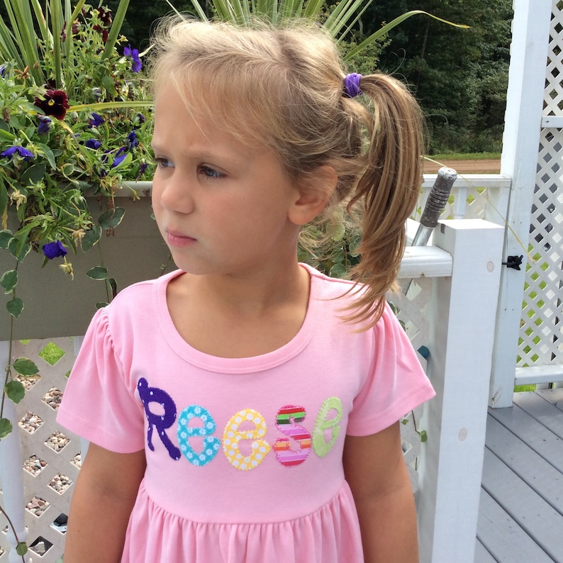 Personalized Girls Birthday Dress Back to School Dress 1st Etsy