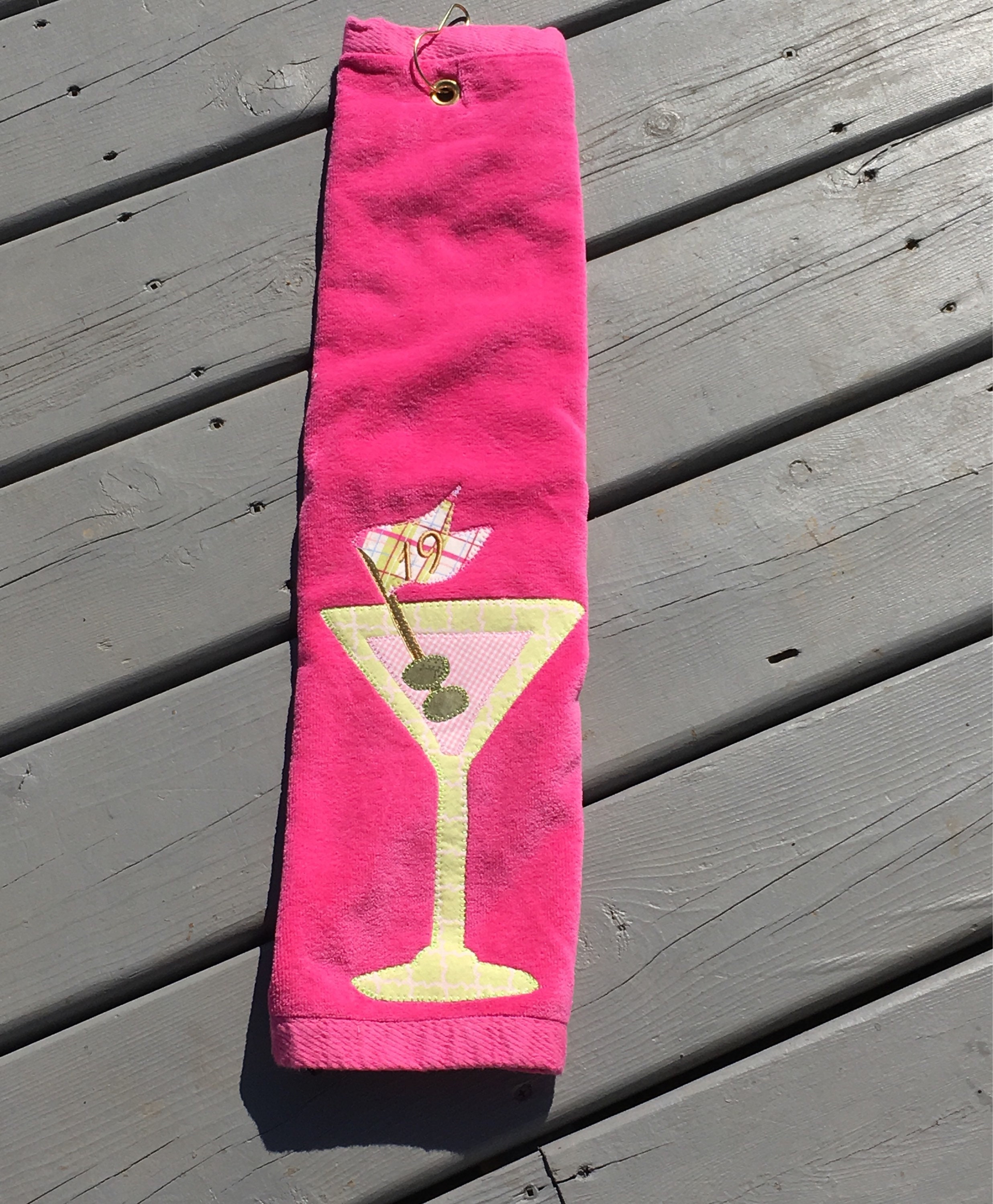 Woman's Golf Towel 19th Hole Golf Towel Martini Towel Etsy