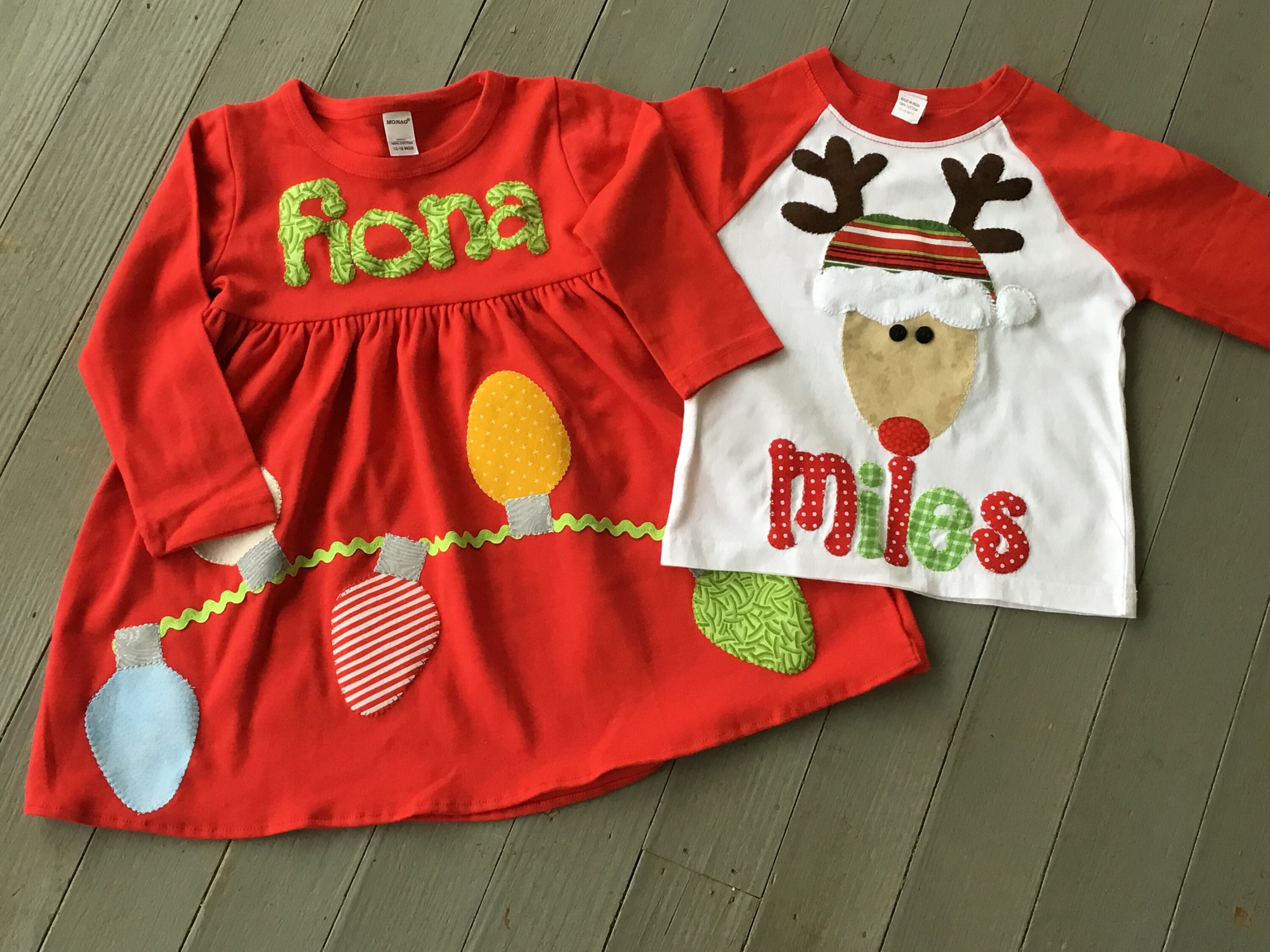 Personalized Christmas Outfits Brother Sister Set Sibling | Etsy