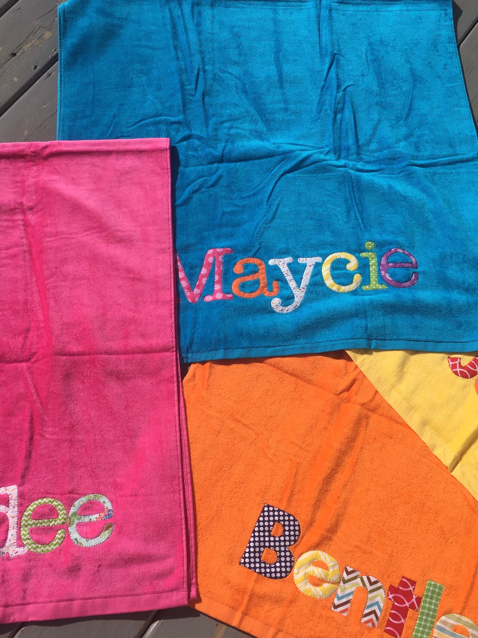 Personalized Beach Towel Gift Set Girls or Boys Popsicle Etsy
