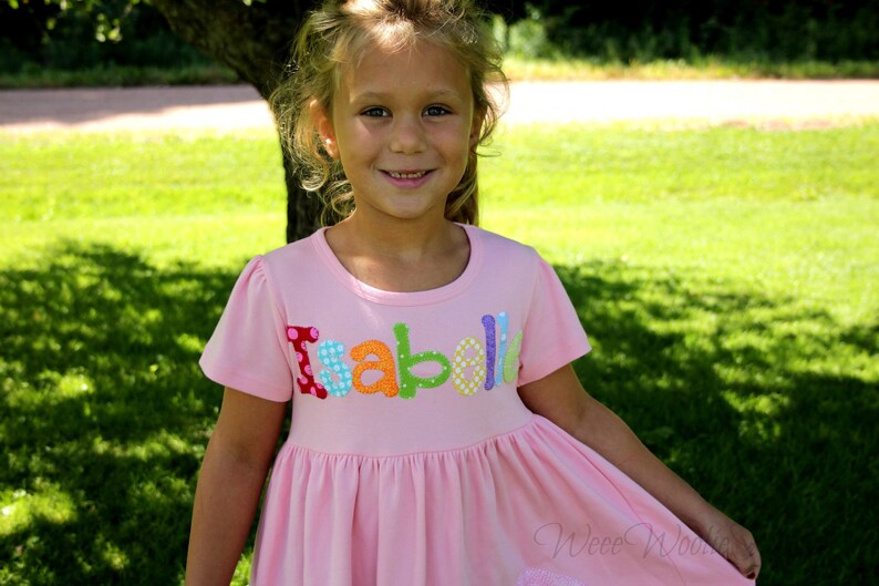 Personalized Girls Birthday Dress Back to School Dress 1st Etsy