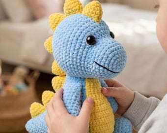 Dinosaurier Häkelanleitung PDF | Amigurumi Dino Plüschtier | Einfach Anfänger Freundlich DIY Kuscheltier | Niedliches Dino Geschenk | Sofort Download