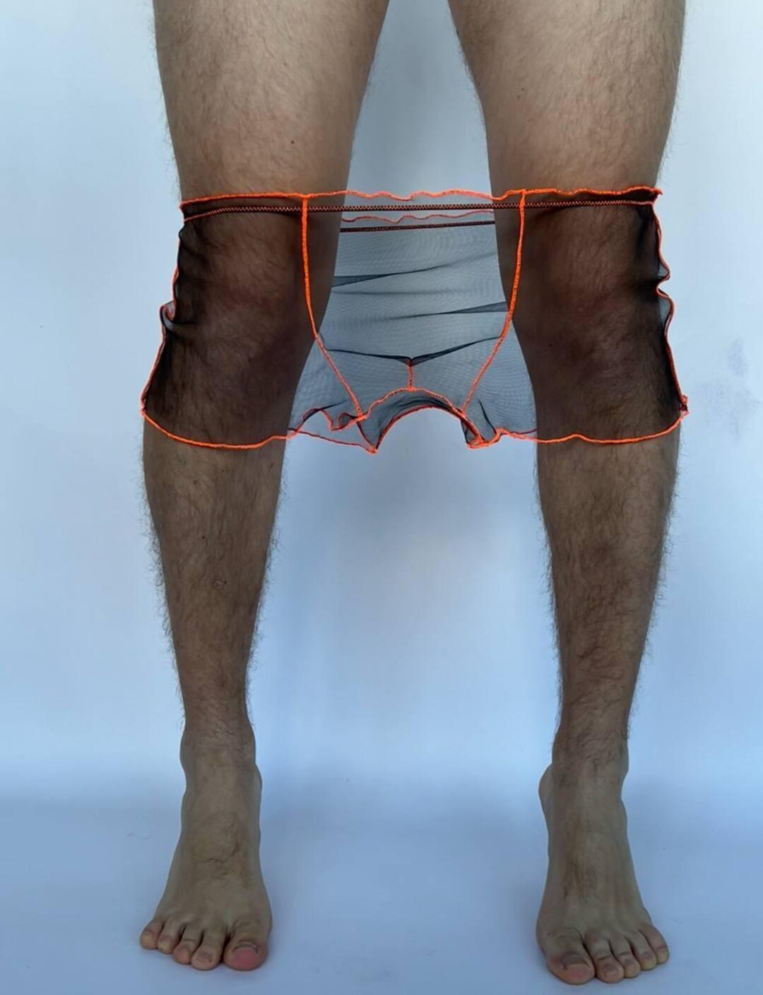 Black See Through Boxers Panties, Mesh Short Briefs for Men, Customized ...