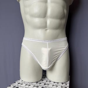 White transparent panties foe man Femboy undies White mesh panties decorated with lace Gay boyfriend gifts Male femboy clothing