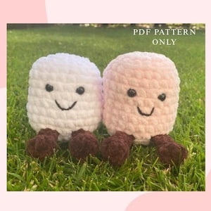 Crochet Jellycat Marshmallow PDF Pattern, amigurumi stuffed animal plushie, cute small toy plush - Digital!
